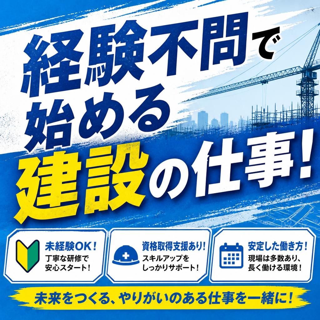 経験不問で始める建設の仕事！