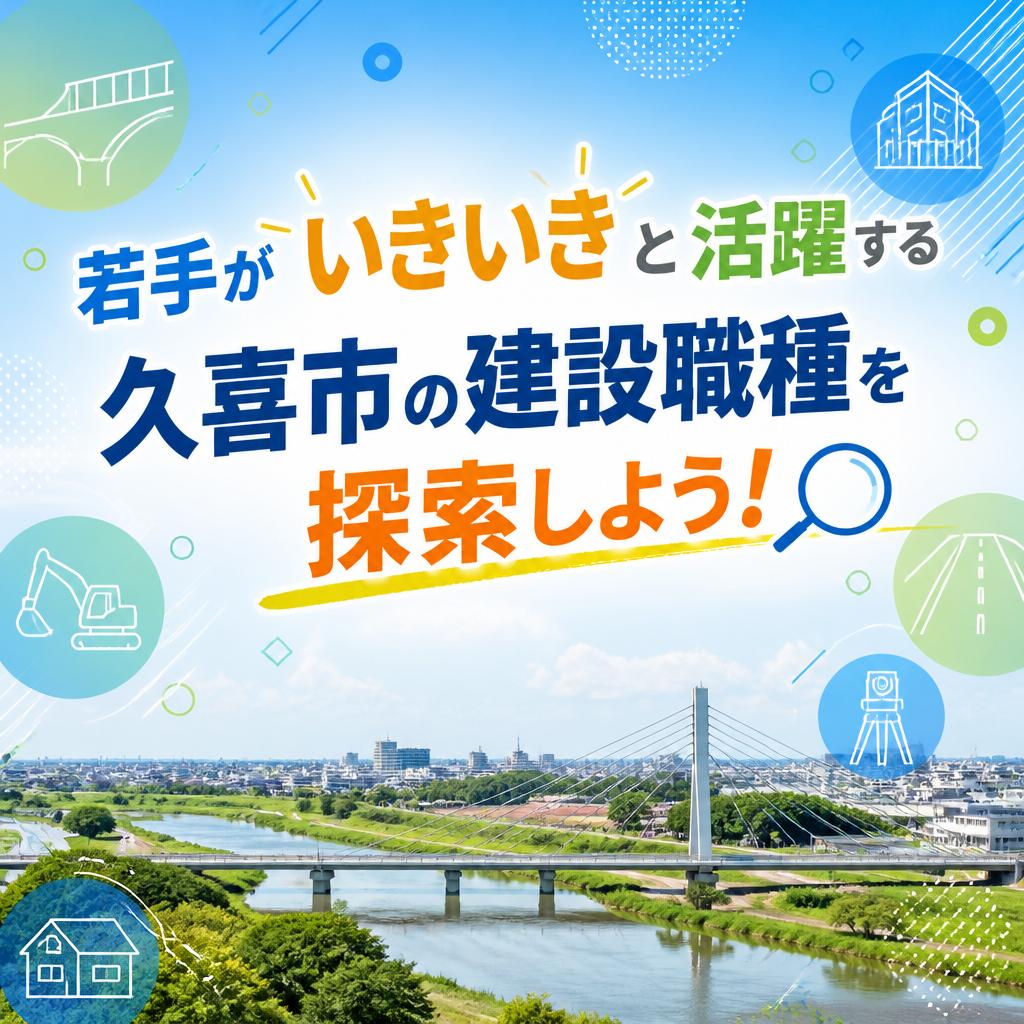 若手がいきいきと活躍する久喜市の建設職種を探索しよう！