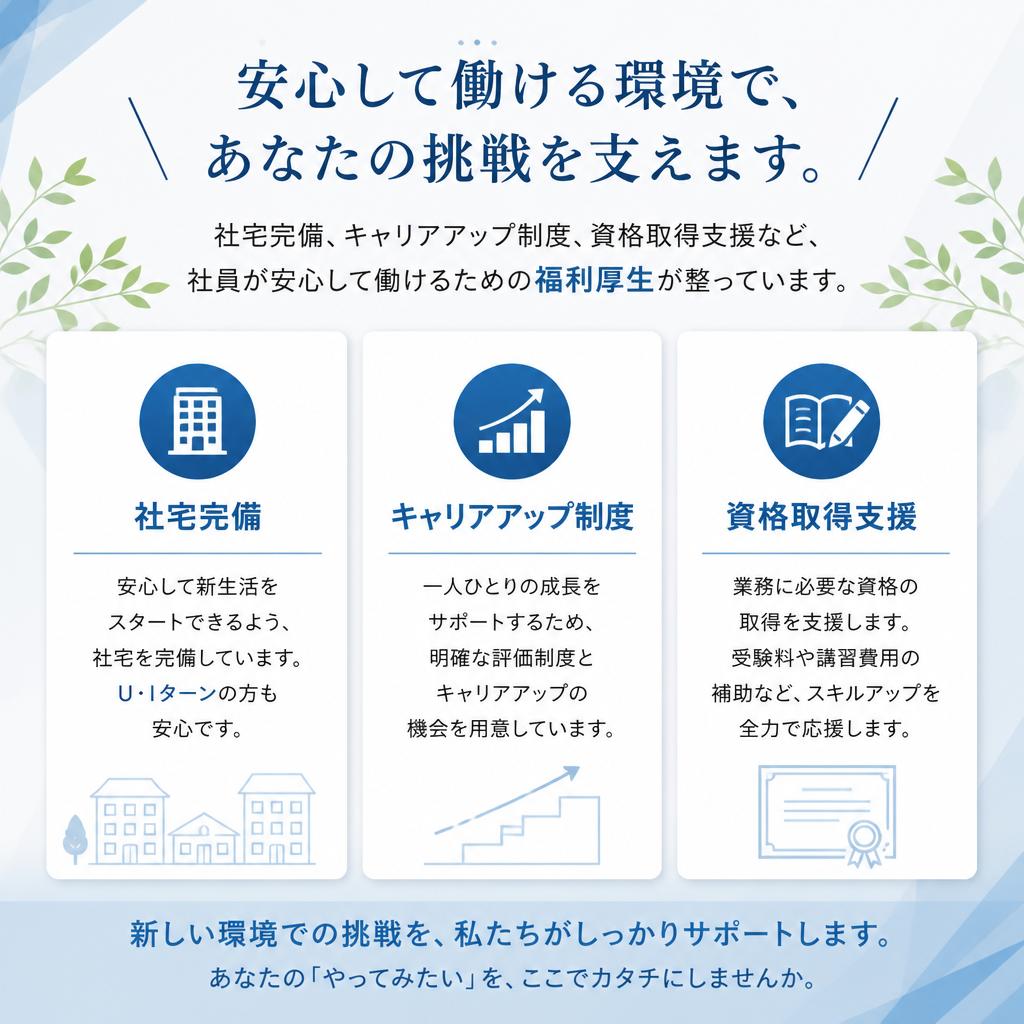 福利厚生が充実！