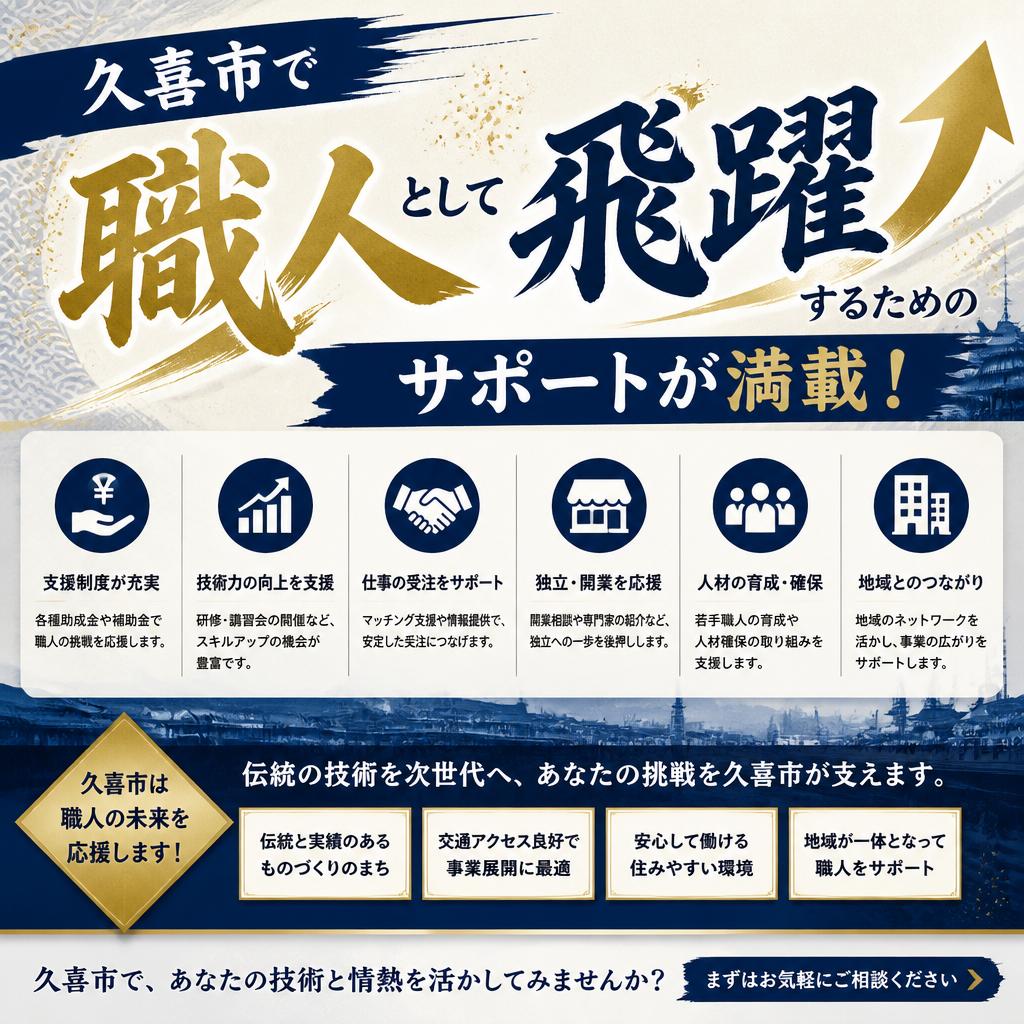 久喜市で職人として飛躍するためのサポートが満載！