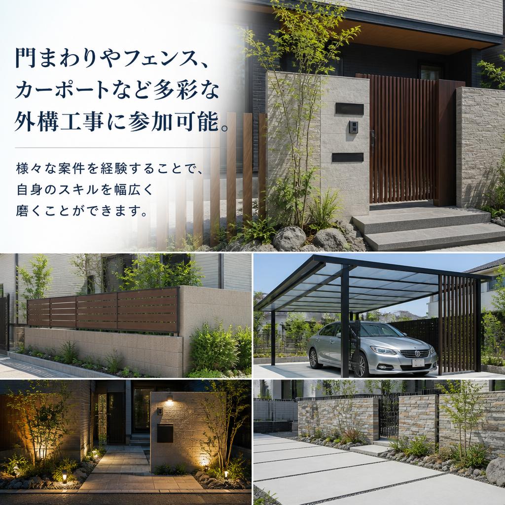 様々な工事に携わるチャンス！