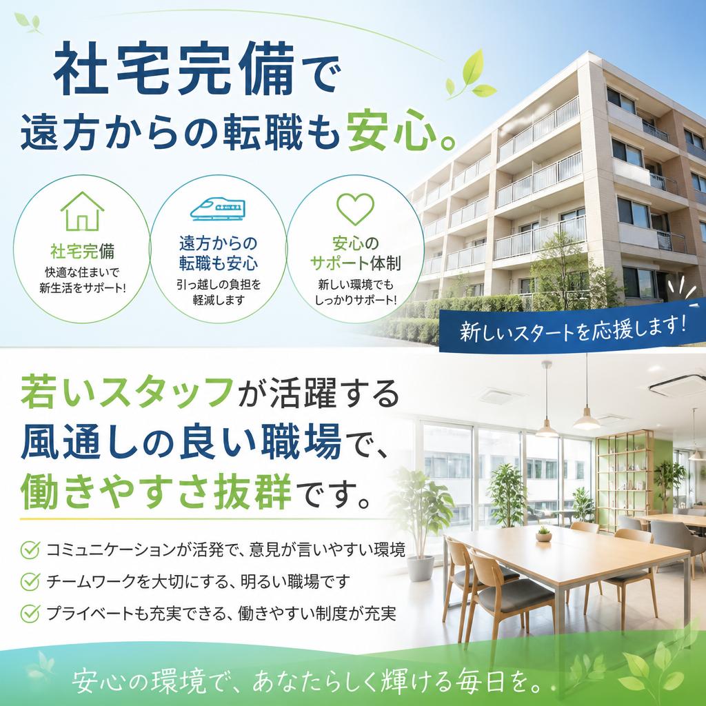 福利厚生ばっちりの職場環境