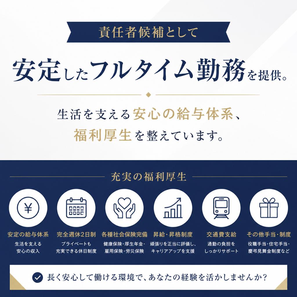 フルタイムで安定した働き方を