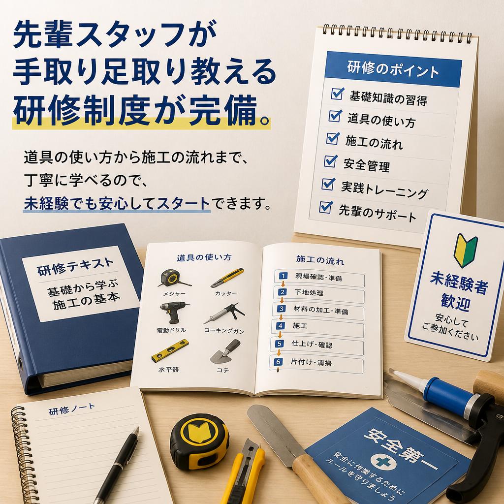 未経験者歓迎！しっかりサポートする研修制度