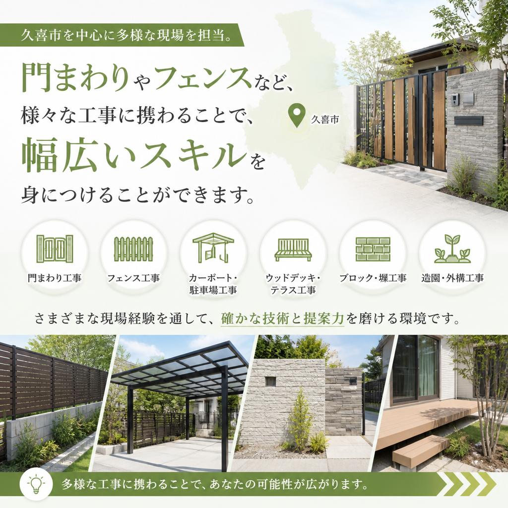 多彩な現場で幅広い経験が積める