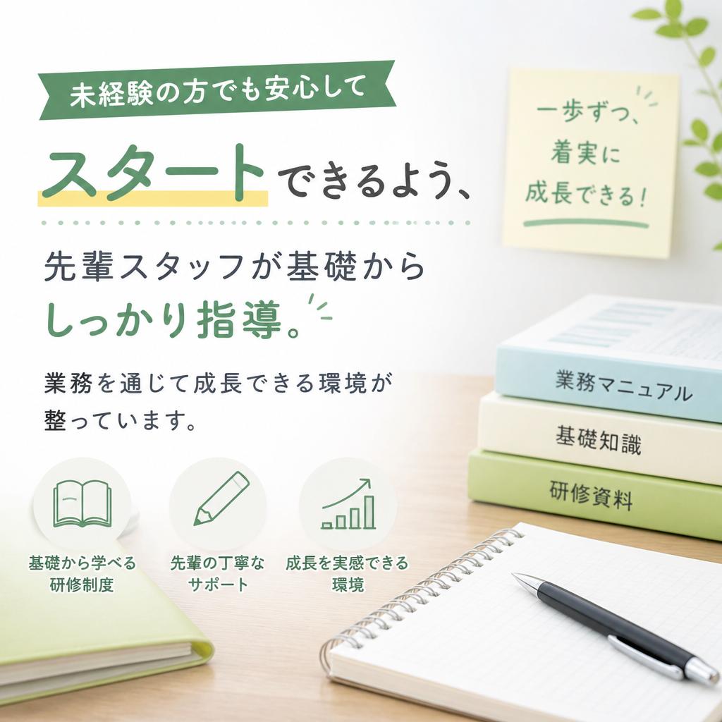 2. 未経験者大歓迎！安心の育成体制