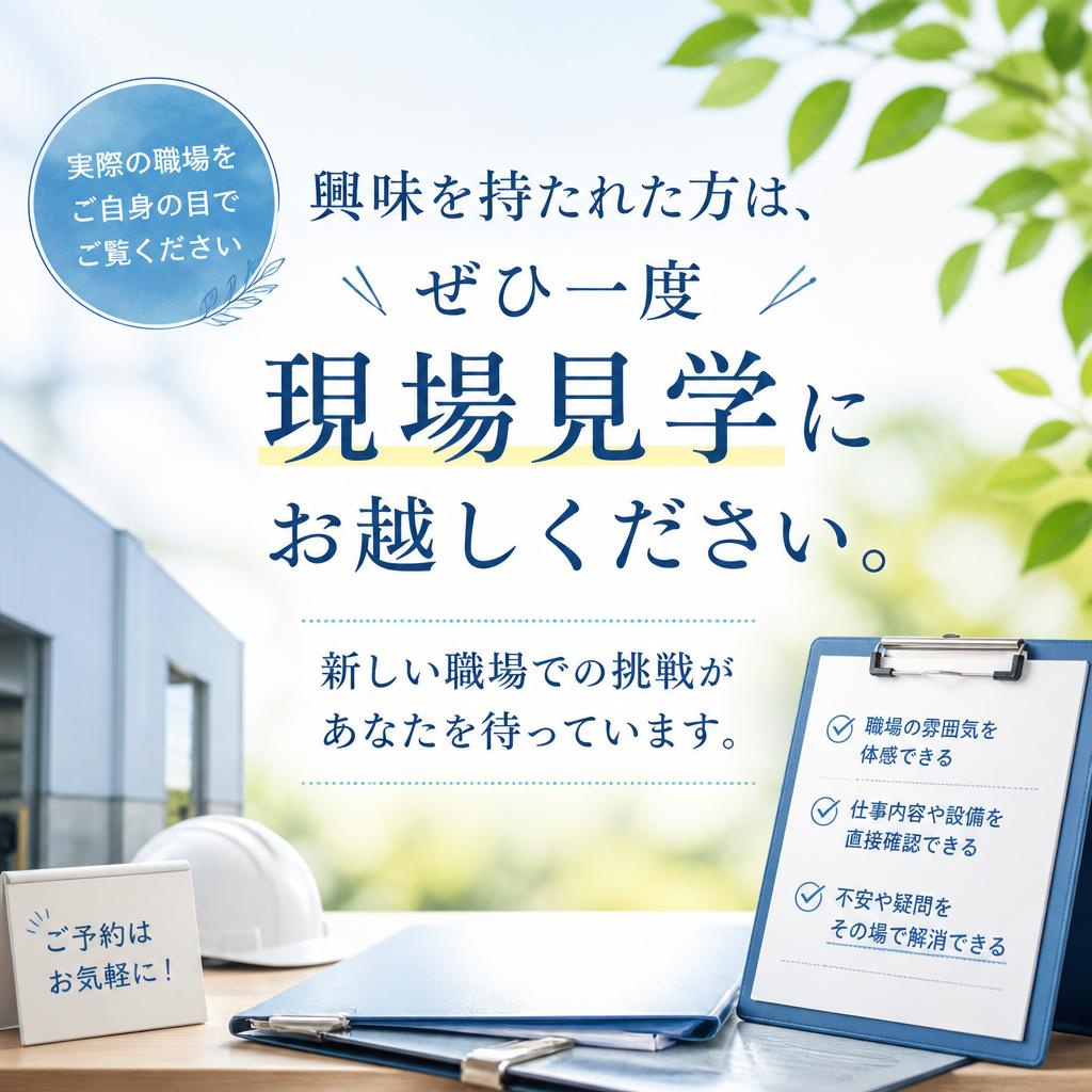 ぜひ見学にお越しください！
