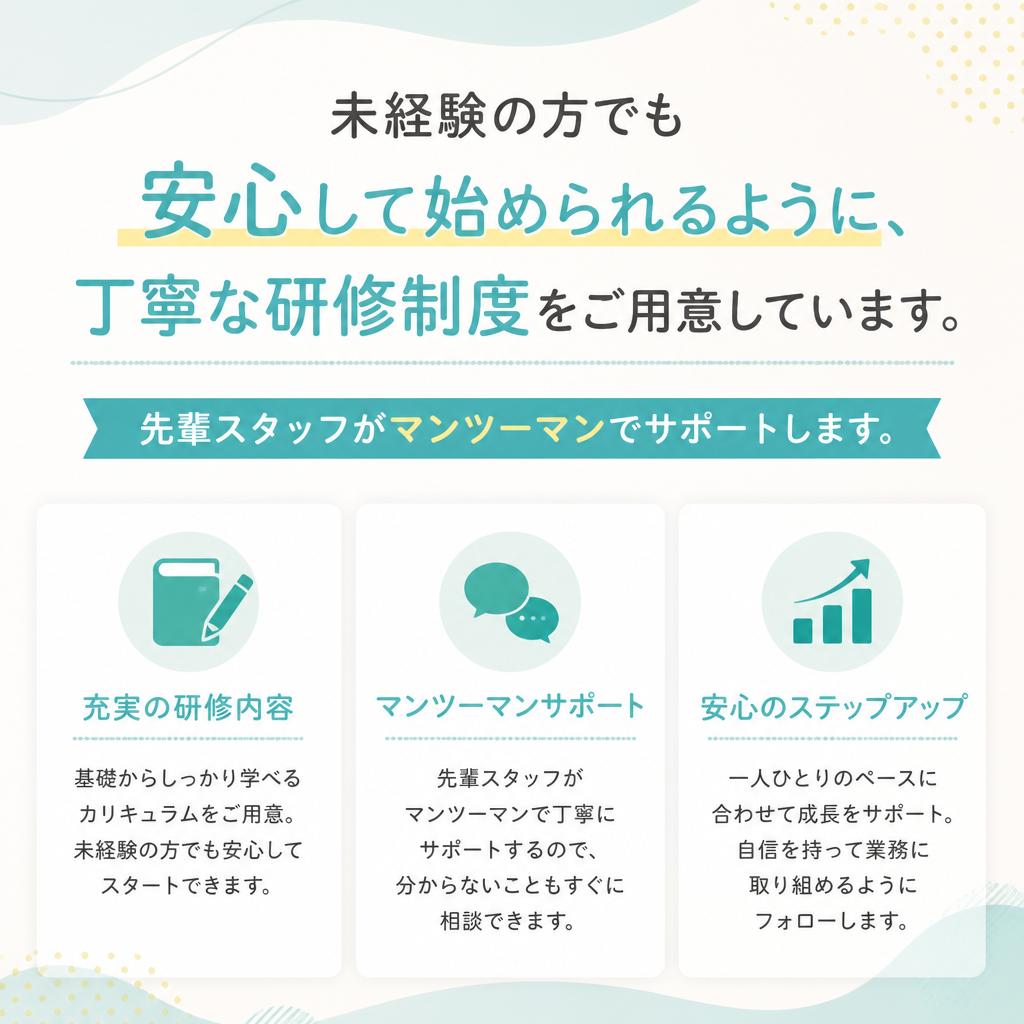 安心・丁寧な研修制度