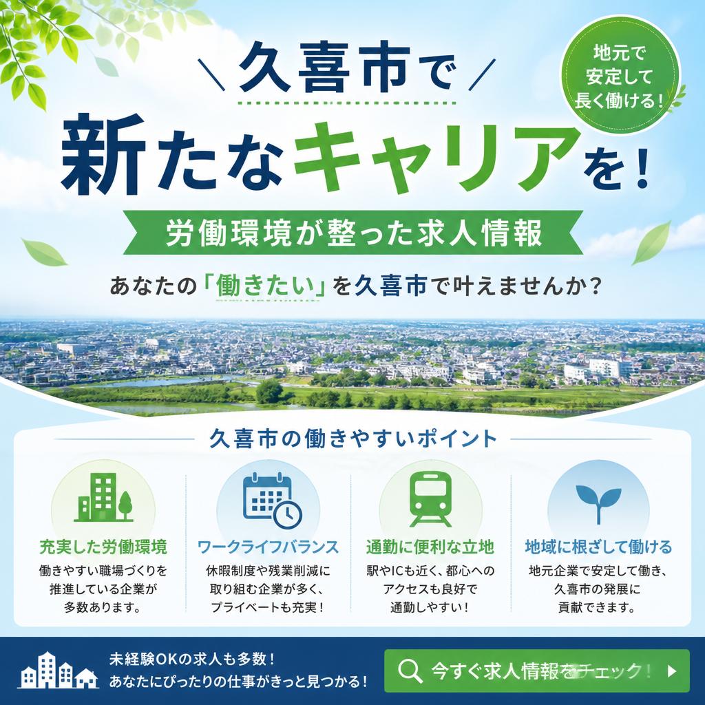 久喜市で新たなキャリアを！労働環境が整った求人情報