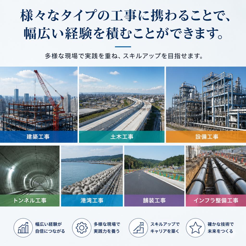 多様な現場でスキルを磨く